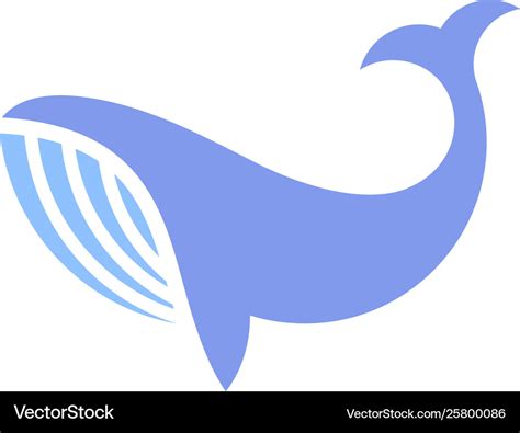 Humpback whale logo Royalty Free Vector Image - VectorStock