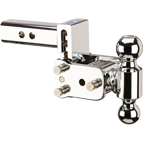 B&W Trailer Hitches TS10033C Chrome Model 6 Hitch, 2" x 2-5/16" Dual Ball, 3" Drop, 3-1/2" Rise ...