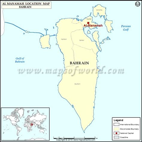 Where is Manama | Location of Manama in Bahrain Map