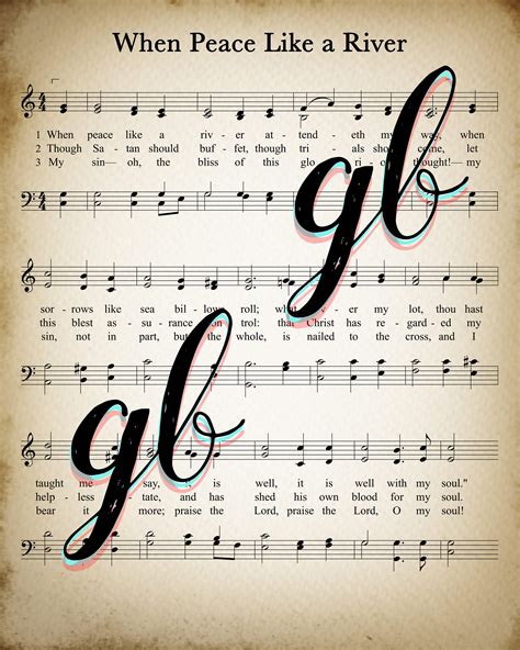 When Peace Like a River Printable Vintage Sheet Music | Etsy