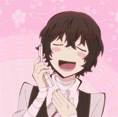 Dazai Anime Talking On The Telephone GIF | GIFDB.com