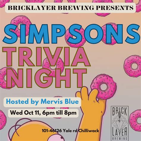 Simpson's Trivia at Bricklayer Brewing · The BC Ale Trail