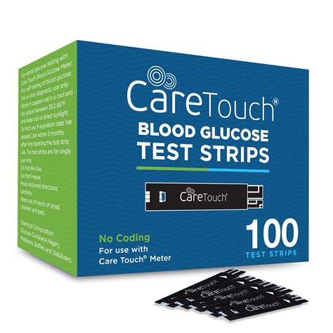 Buy Care Touch Blood Glucose Test Strips (100 Count) for Use with Care ...