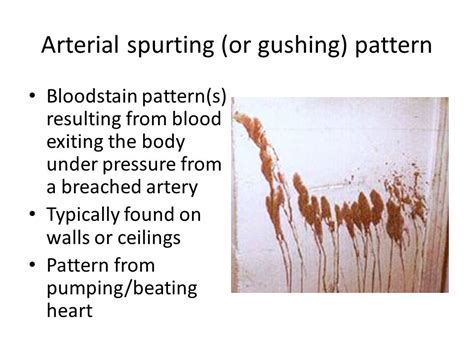 Arterial Spray Blood Spatter