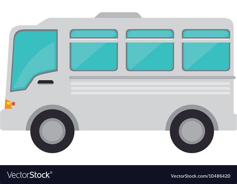 Minibus cartoon vehicle Royalty Free Vector Image