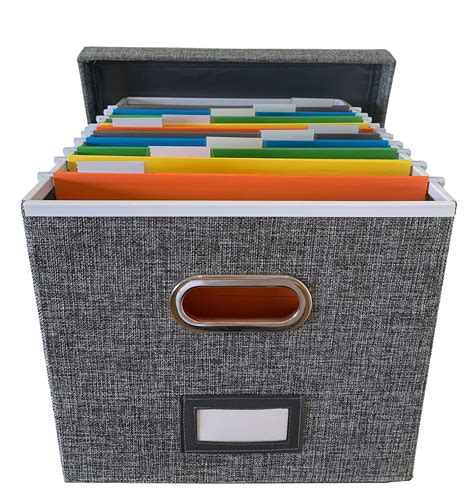 SUPERJARE Updated File Box for Hanging Files, Set of 2, Storage Office ...