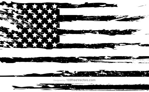 easy to color American Flag Clipart Black And White american flag usa flag black and white ...