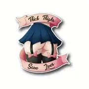 Thick Thighs Save Lives Anime Car Stickers Laptop Water - Temu