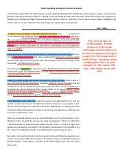 Emma Watsons UN speech transcript.pdf - Public speaking: analyzing a rhetorical speech On ...