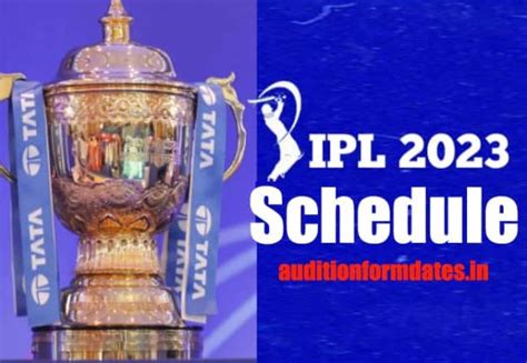 IPL 2023 Schedule, Team Names, Venue, Full Time Table, PDF, Points Table