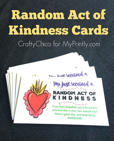 Printable Random Act of Kindness Cards | Print At Home Crafts | Pinterest | Random acts, Cards ...