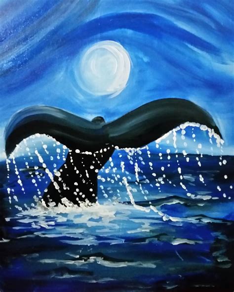 Whale's Tail at Billy's Beach Cafe/ Long Beach NY | Art painting, Ocean painting, Whale painting