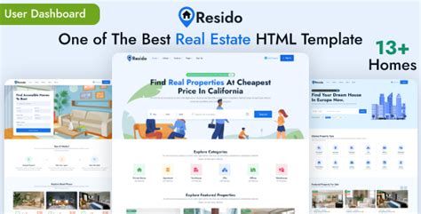 Resido - Real Estate HTML Template by themezhub | ThemeForest