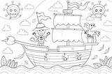 Whimsical Pirate Adventure Coloring Page For Kids Activities And Crafts  sketch template
