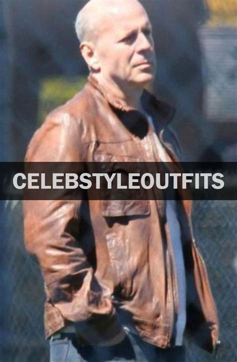 Bruce Willis Looper Movie Older Joe Brown Leather Jacket