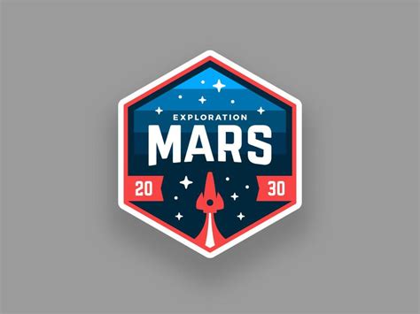 Mars Mission Patch by Mike McDonald - Dribbble Badge Design, Icon ...