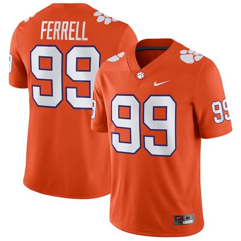 Men's Nike Clelin Ferrell Orange Clemson Tigers Game Jersey