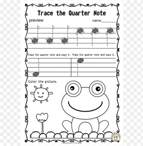 Tracing Music Notes Worksheets For Spring - Trace Music Notes Worksheet ...