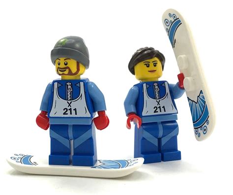 LEGO 2 NEW SNOWBOARD MINIFIGURES SKI SLOPE RACING FIGURES | eBay Lego People, Ski Slopes, Lego ...