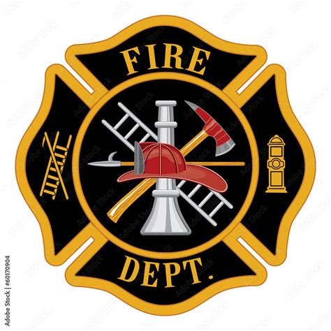 Fire Department Maltese Cross Stock Vector | Adobe Stock