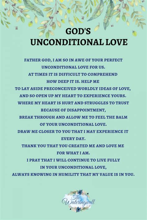 The Unconditional Love of God - The Wateringwell | Inspirational ...