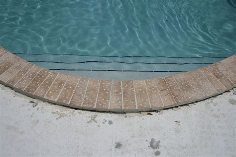 Pool Coping Installation project with matching pavers