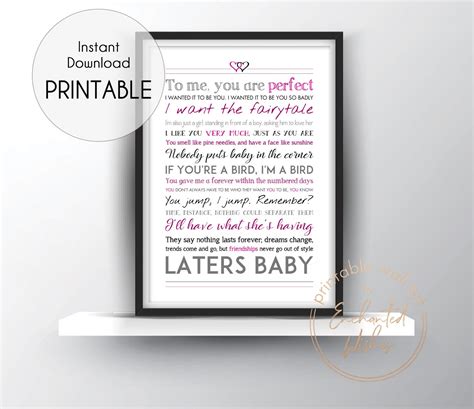 Chick Flick Movie Quotes Print | Printable Wall Art