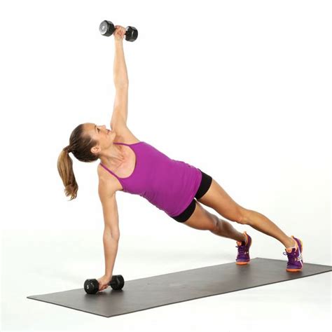 Dumbbell Plank Rotations by Adele A. - Exercise How-to - Skimble