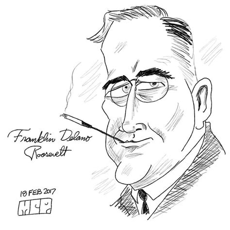 Franklin Delano Roosevelt - for Presidents' Day #drawing #fdr #franklindelanoroosevelt # ...