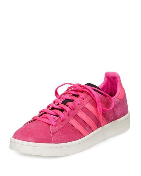 Campus Suede Lace-Up Sneaker, Coral Pink Suede Shoes, Striped Sneakers ...