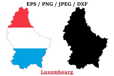 Luxembourg National Flag Map Design Graphic by terrabismail · Creative ...