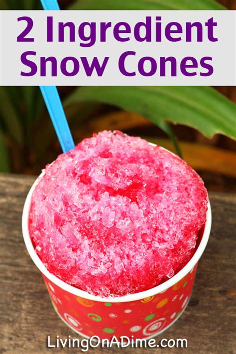 Homemade Snow Ice Cream Recipe And Snow Cones - Living on a Dime To ...