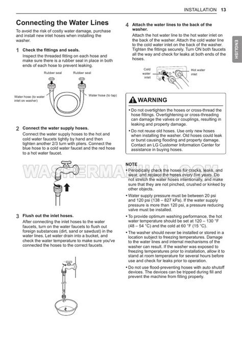 LG WM8100HVA Washing Machine Owner's Manual