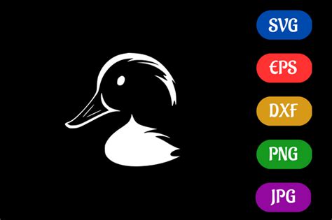 Duck | Black and White Logo Vector Art Graphic by Creative Oasis · Creative Fabrica