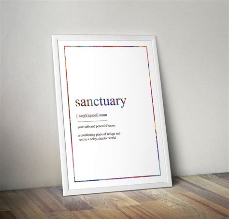 Sanctuary Definition Print - Etsy