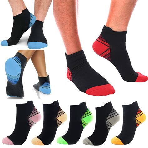 1-6 Pairs 15-20 mmHg Compression Running Socks For Men & Women -Fit for Athletic,Travel& Medical ...