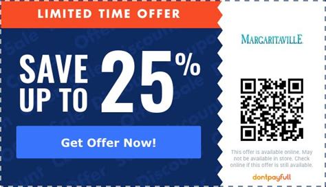 25% Off Margaritaville Promo Codes - December 2024