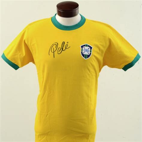 Pele Signed Team Brazil Soccer Jersey (PSA COA) | Pristine Auction