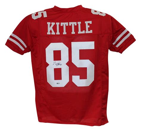 George Kittle Autographed/Signed Pro Style Red XL Jersey BAS 26014 ...