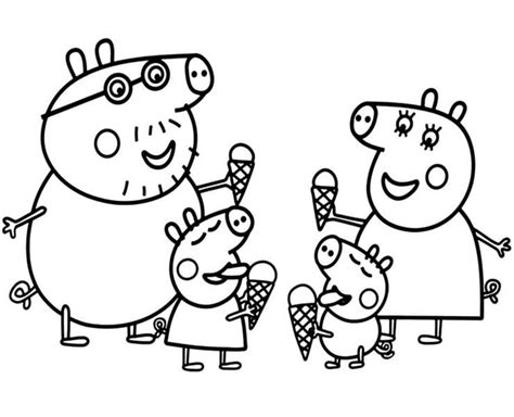 Free Printable Ice Cream Coloring Pages For Kids in 2022 | Peppa pig coloring pages, Peppa pig ...