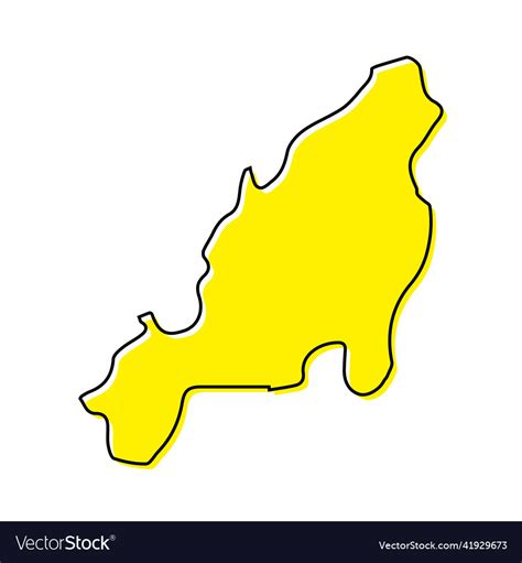 Simple outline map of nagaland is a state india Vector Image