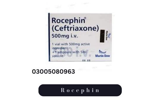 Rocephin 500mg iv Injection | uses, price, side-effects - Fareed Pharmacy