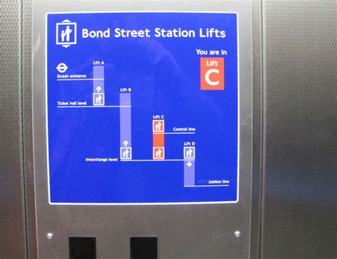 Lifts diagram, Bond Street station... © David Hawgood cc-by-sa/2.0 ...