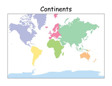 Printable Continents - Printable Word Searches