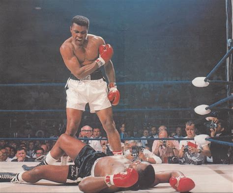 This date in 1965: two iconic shots of cassius clay's first fight as ...