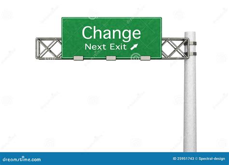 Highway Sign - Change stock illustration. Illustration of orientation ...