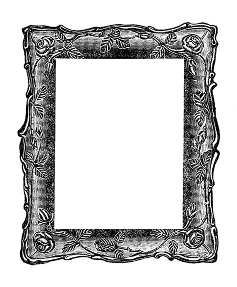 Antique Images: Vintage Graphic: Decorative Square Frame Digital Clipart