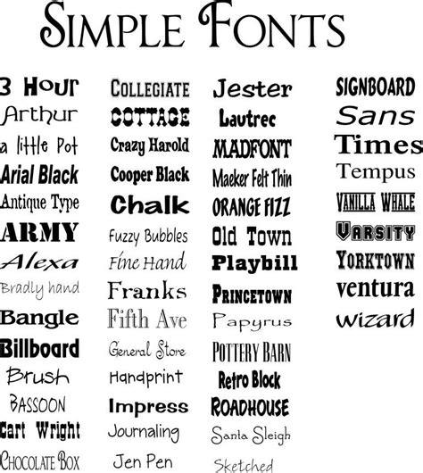 Simple fonts | Fonts | Pinterest | Simple fonts, Fonts and Craft