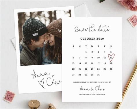 Editable Save the Date Calendar Save the Date Template Save - Etsy | Save the date templates ...