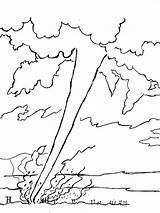Tornado Coloring Page sketch template